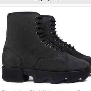 Iri NYC unisex black Nubuck leather boots sz 6 NWB